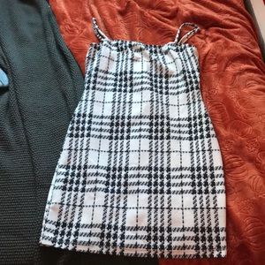 Shein checkered slim tight mini dress. Brand new. VERY COMFORTABLE AND STRETCHY